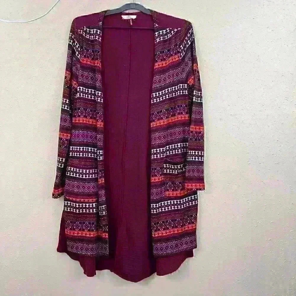 🔥Entro  astek Duster Cardigan Sweater Size  S  SC2